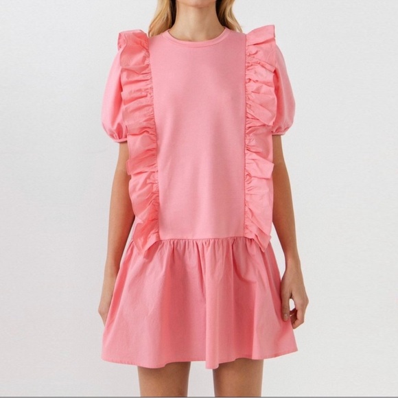 English Factory Mixed Media Ruffle Mini Dress
AC11 - Picture 2 of 9